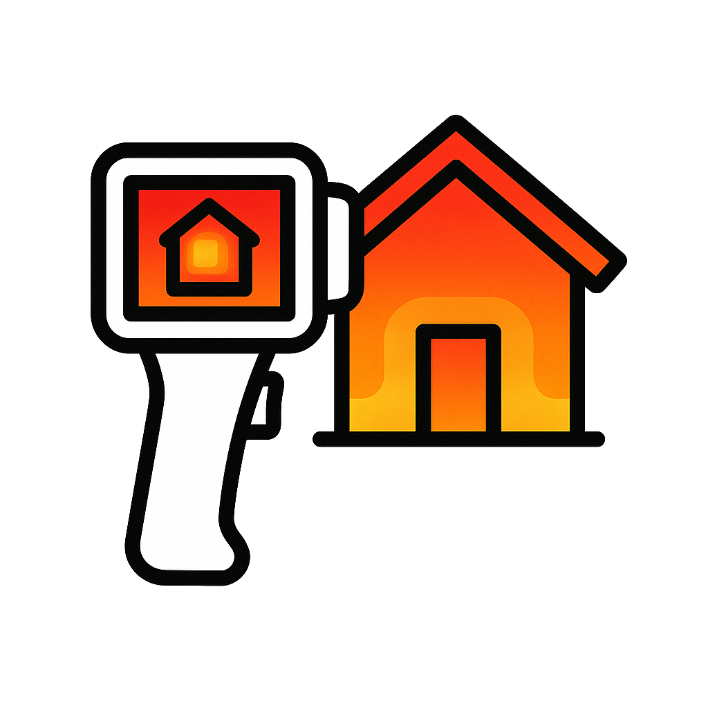 Ikon for termografering og varmelekkasje deteksjon